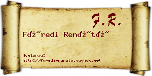 Füredi Renátó névjegykártya