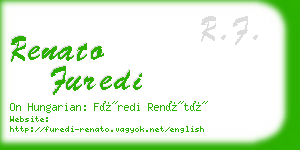 renato furedi business card
